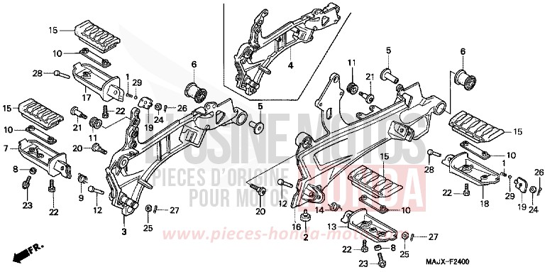 STEP for Pan-European ABS MIDDY BLUE METTALIC (B162) from 2000